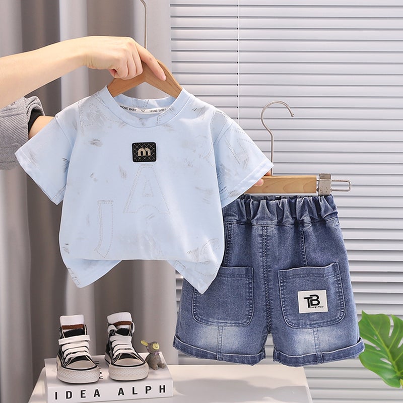 ChicPoint 2 Pcs 2-3years Boys Pants Suit - Image 1