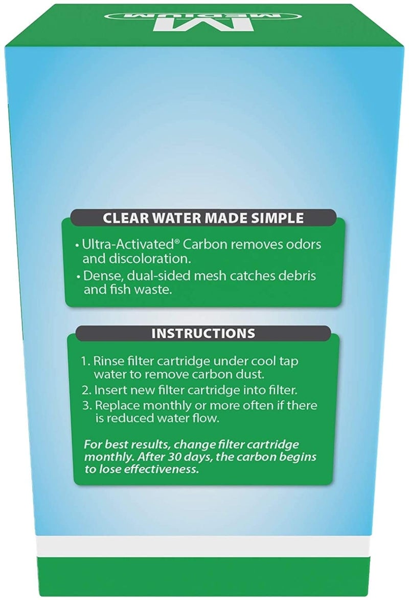 Tetra Whisper Bio-Bag Filter Aquarium Cartridges, Medium Filter for Freshwater and Marine Fish, Removes Odors and Discoloration, Ready to Use, 3 Medium Green Filters - Image 2