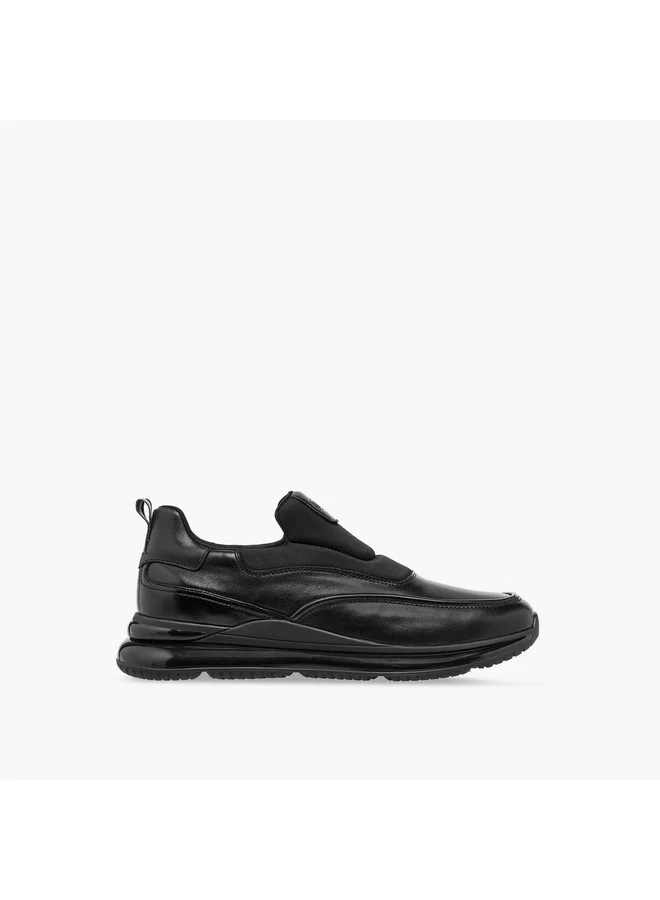 دوتشيني Men's Logo Embossed Slip-On Loafers