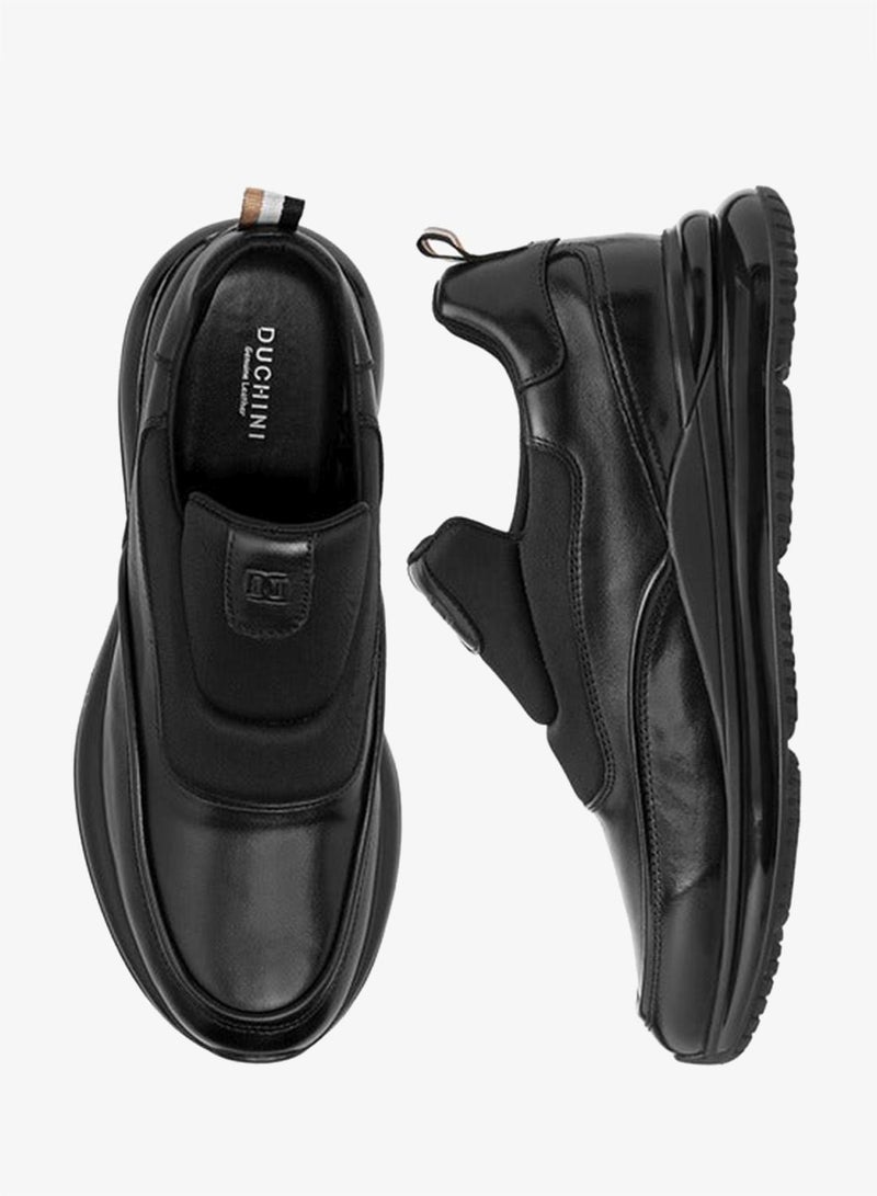 DUCHINI Men's Logo Embossed Slip-On Loafers - Image 3