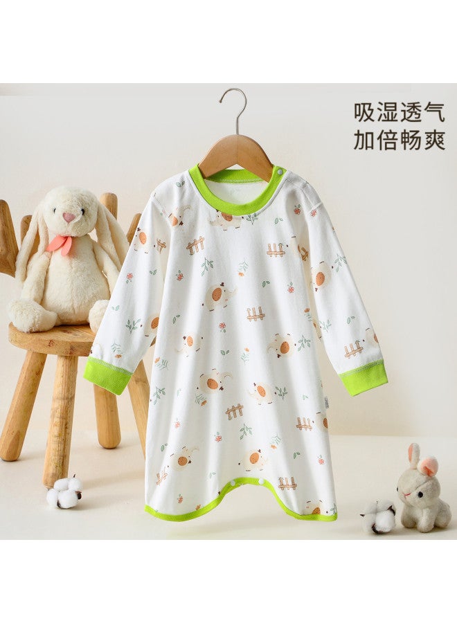 Bornbay Spring And Autumn Baby Sleep Gowns, Kick-proof Cotton Long-sleeve Romper Sleepwear For Boys And Girls, Infant Sleep Dress To Prevent Chills, Home Loungewear - Image 4
