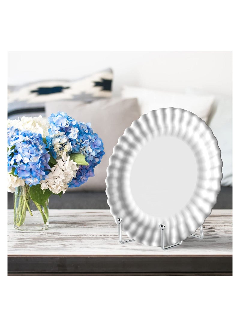 Y&D 5Pack 3in Silver Display Stands Art Iron Easel Plate Holder Metal Frame for Pictures, Photo, Decorative Dish  - Image 4