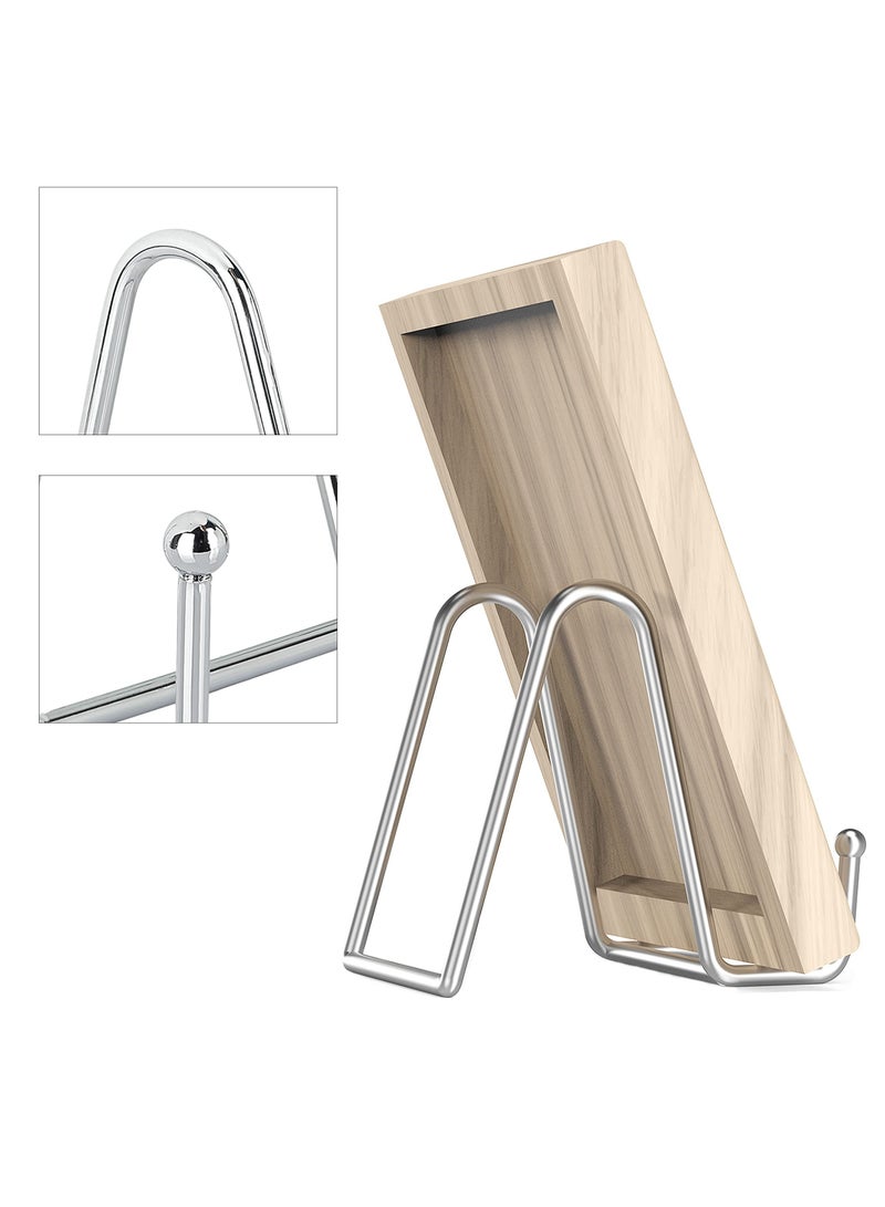 Y&D 5Pack 3in Silver Display Stands Art Iron Easel Plate Holder Metal Frame for Pictures, Photo, Decorative Dish  - Image 5