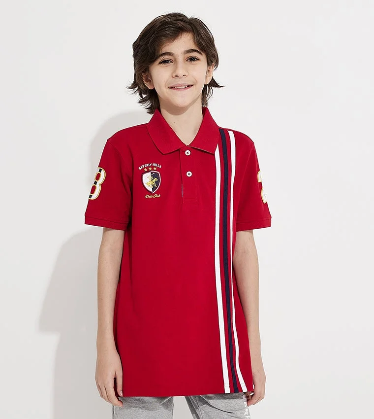 Logo Embroidered Short Sleeves Polo T-Shirt