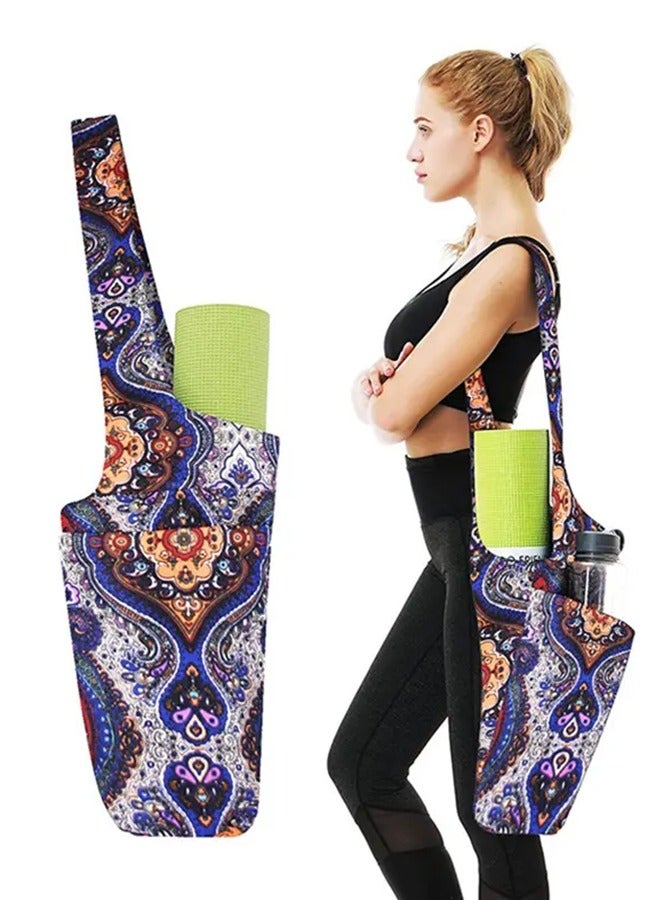 Gonice Fashionable Canvas Yoga Mat Bag - Convenient Single Shoulder Crossbody Design for Outdoor Sports and Yoga Practice  - Image 1