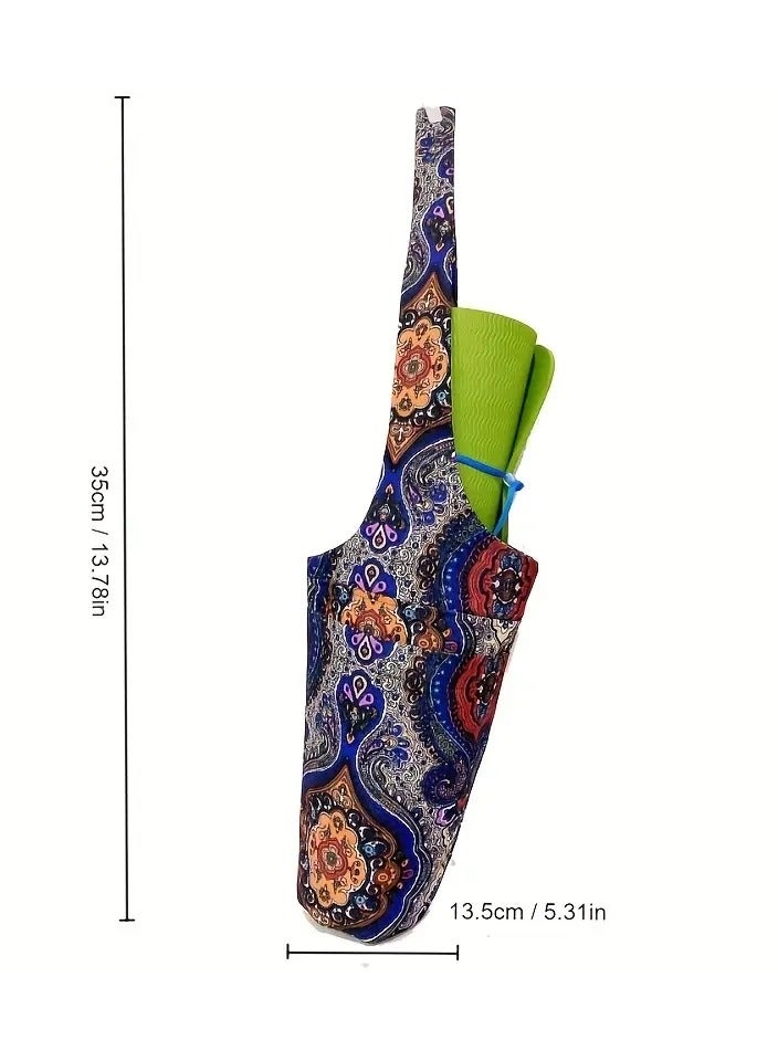 Gonice Fashionable Canvas Yoga Mat Bag - Convenient Single Shoulder Crossbody Design for Outdoor Sports and Yoga Practice  - Image 2