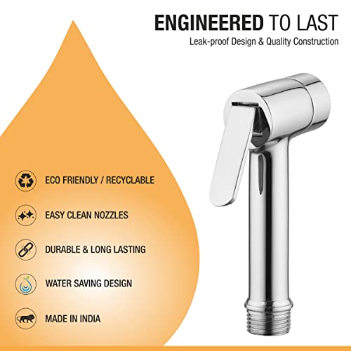 Ruhe® Weber Brass Health Faucet | Easy Grip | High-Pressure Faucet Gun | Chrome Finish - Image 3