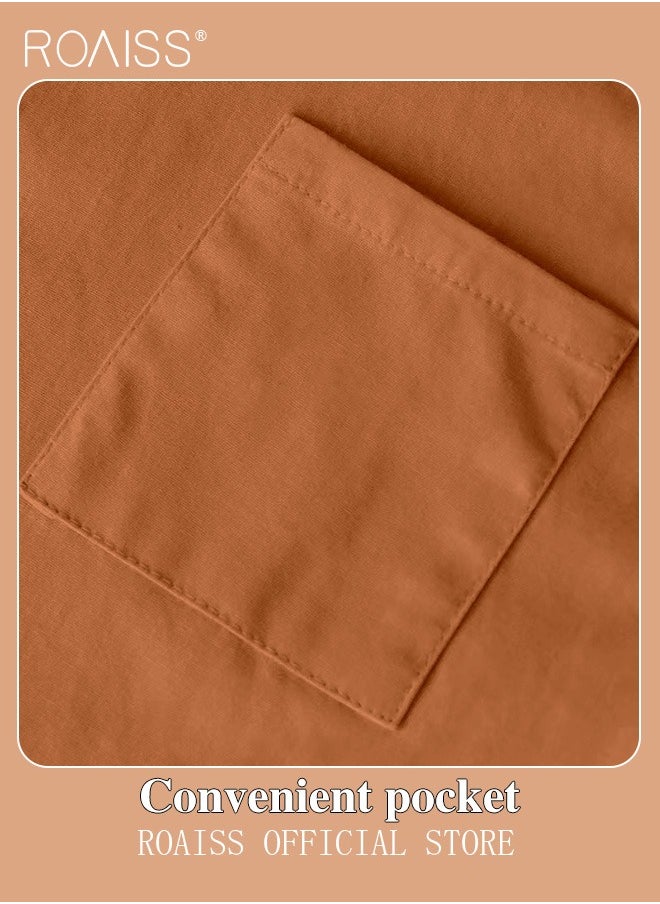roaiss - Ladies 2 Piece Set New Trend Fashion Cotton Linen Shirt Suit Loose Pants Summer Spring Clothes for Women Breathable and Cool Long-Sleeve Lapel Shirt - Image 1