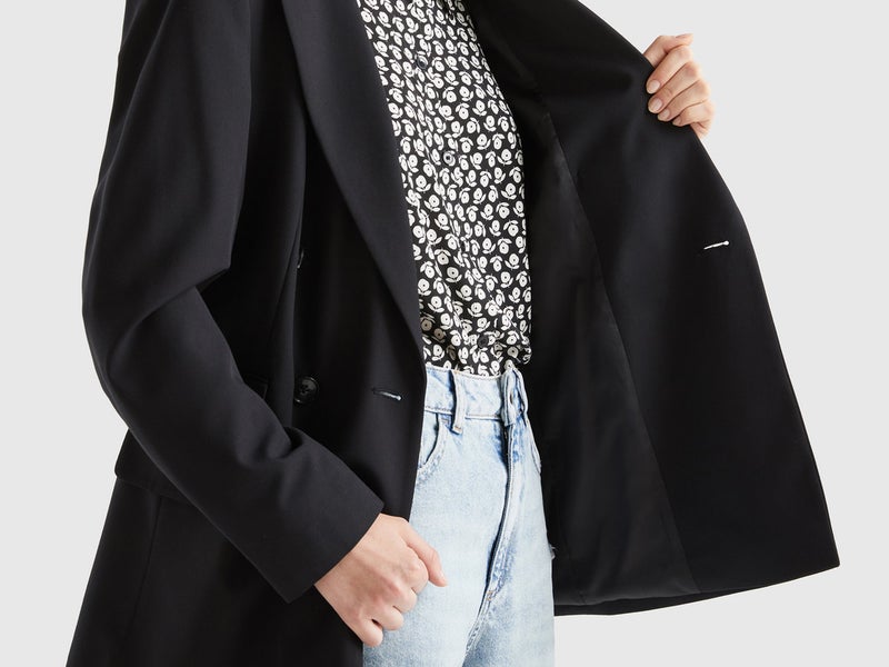 بينيتون بليزر نسائي مضاعف الأزرار - Image 5