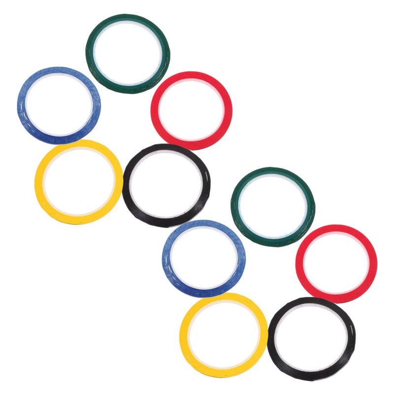 Doitool 10 Pcs Seamless Warning Segment Tape Marking Line Whiteboard Tape - Image 2
