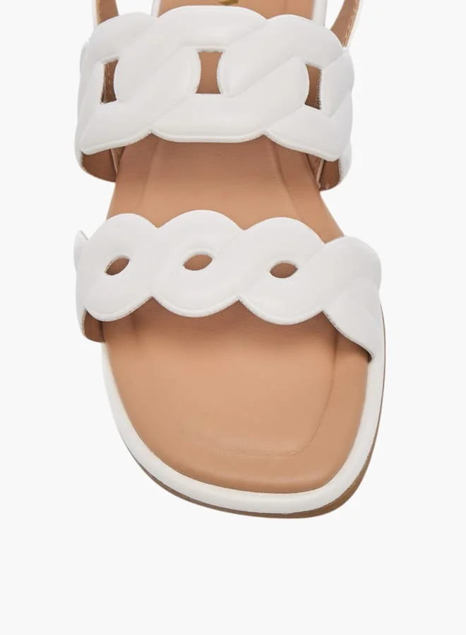 Little Missy Girls Strappy Sandals With Hook And Loop Closure