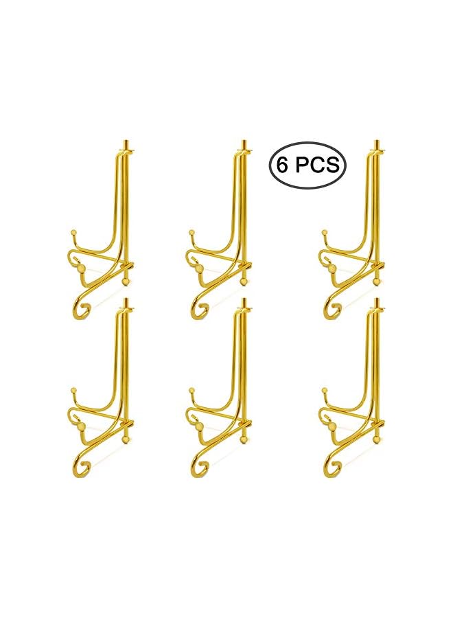 The Bros 6 Pcs Gold Display Stand, 4 Inch Iron Display,Photo Holder Stand,Decorative Plates,Displays Picture Frames,Artworks - Image 3