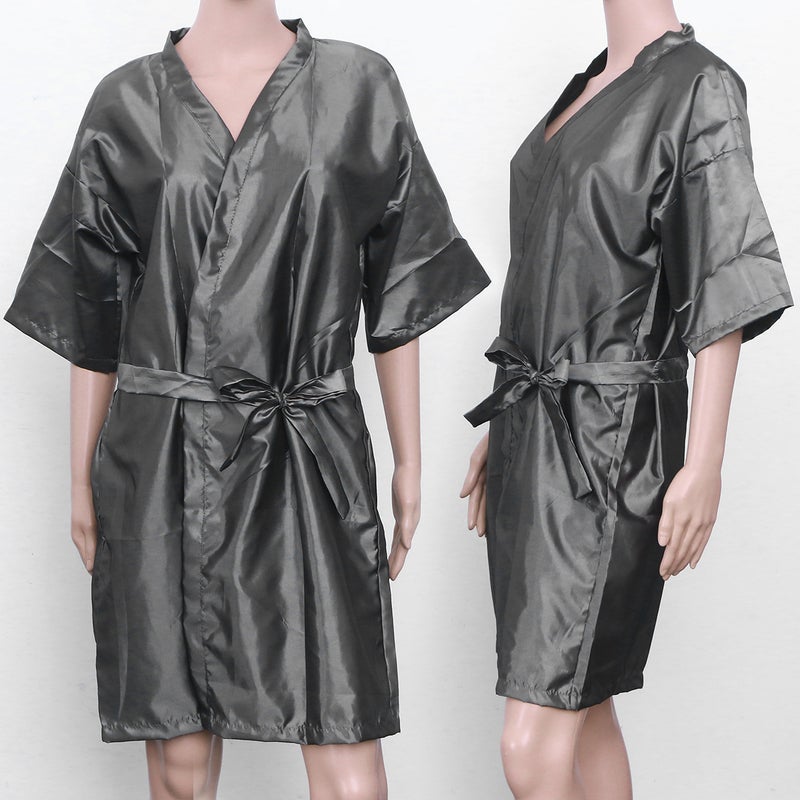 Salon Client Gown Robes Cape Hair Salon Smock for Clients ( Grey) - Image 1