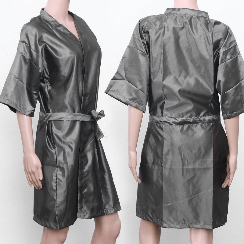 Salon Client Gown Robes Cape Hair Salon Smock for Clients ( Grey) - Image 5