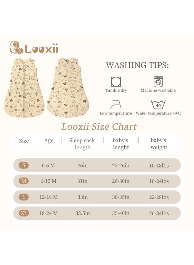 Looxii Baby Sleep Sack - 12-18 Months 2.5 TOG Wearable Blanket, Cotton Quilted Toddler Sleeping Sack with 2-Way Zipper for Warm Winter - Image 3