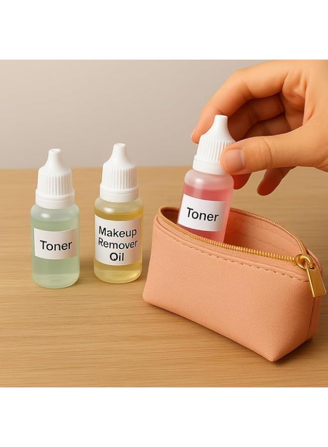 ChicAbode 5 Pcs Dropper Bottle Set, 15ml/0.5oz Small White Plastic Eye Liquid Dropper Bottles with Caps and Plugs, Refillable Squeezable Travel Containers with Funnel (4 Bottles + 1 Funnel) - Image 5