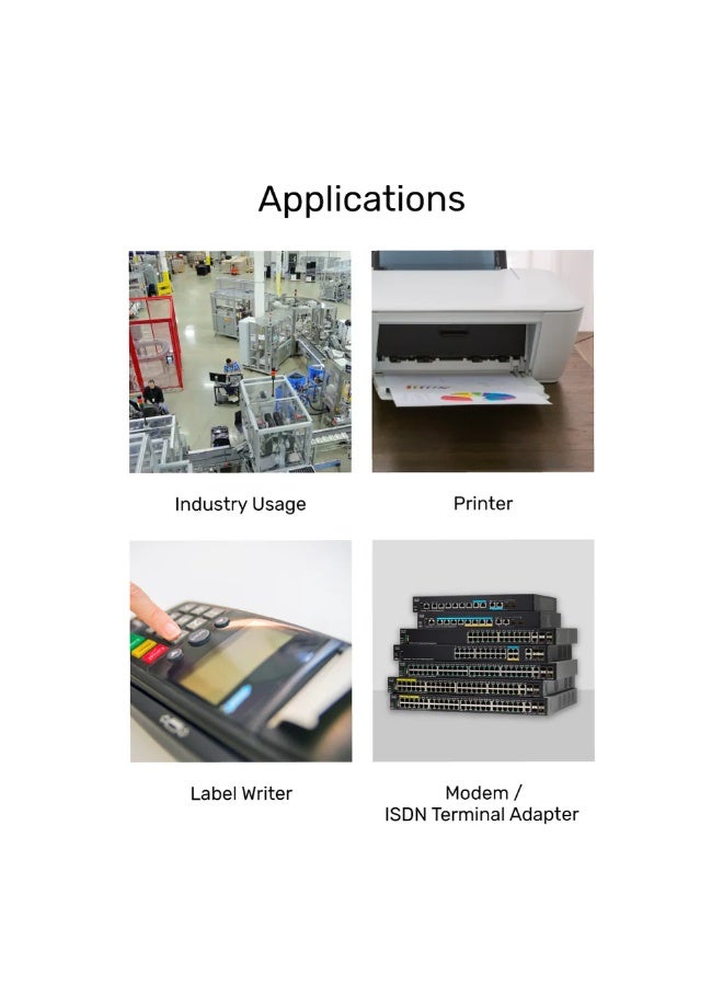 UNITEK USB-C to Serial RS232 Cable – Plug & Play Adapter for Printer, Label Writer & Industrial Devices, 1.5M Bus-Powered - Image 3