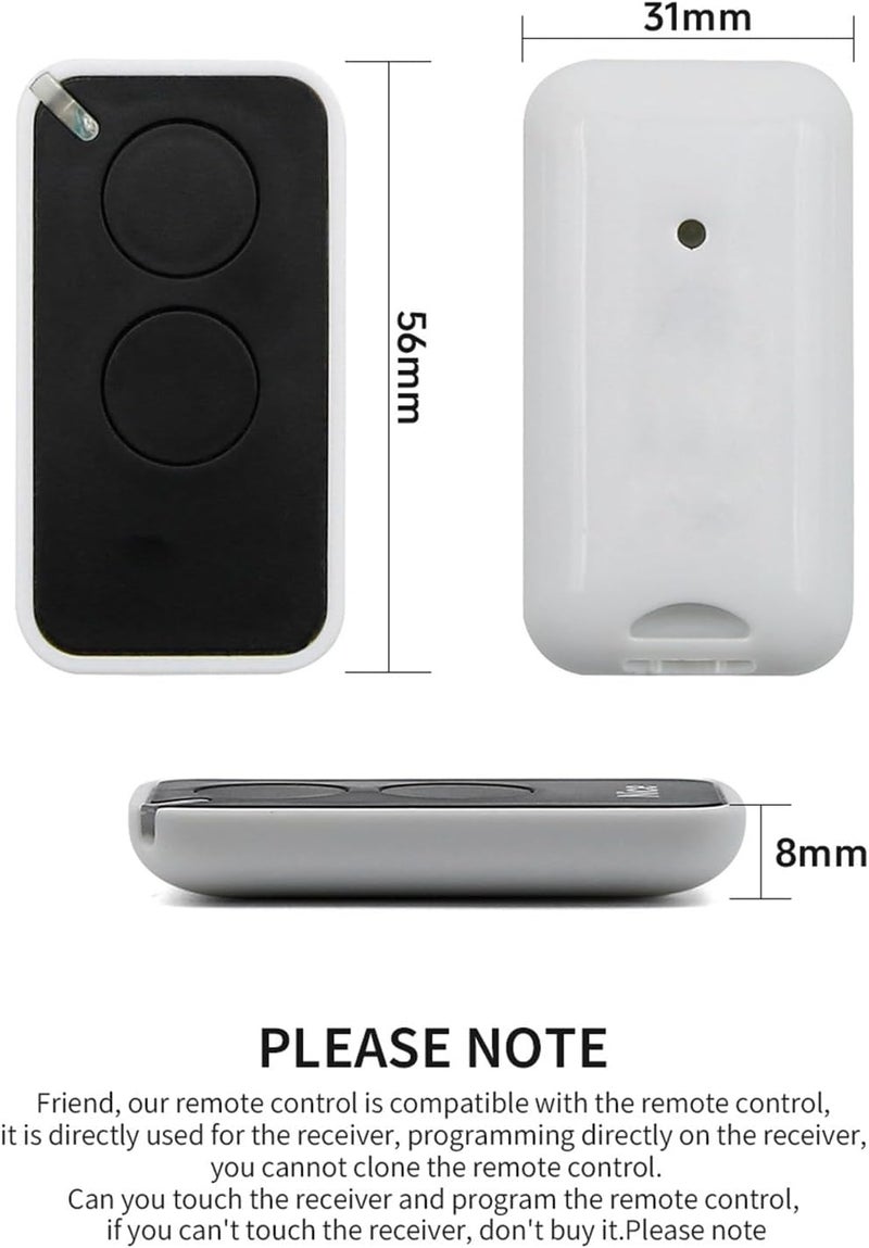 Garage Door Remote, 1-10pcs 433Mhz 433.92Mhz Rolling Code Garage Door Remote Control(Yellow-3pcs) - Image 3
