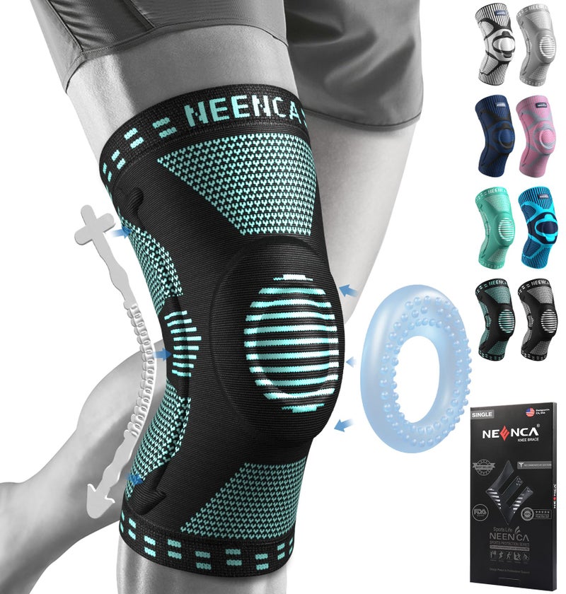 NEENCA Knee Braces for Knee Pain Relief, Compression Knee Sleeves with Patella Gel Pad & Side Stabilizers, Knee Support for Weightlifting, Running, Workout, Arthritis, Meniscus Tear, Men Women. ACE-53 - Image 1