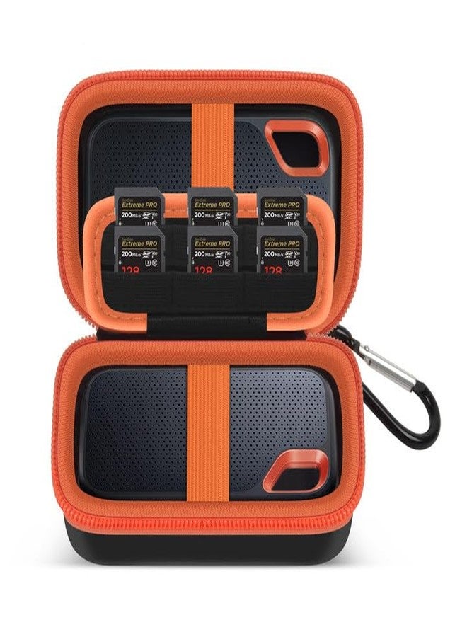 Comecase External Hard Drive Case for SanDisk Extreme Pro/for SanDisk Portable SSD 1TB 2TB 4TB 500GB External Solid State Drive, Protective Travel Storage Cover Bag for 2 SSD -Orange (Box Only) - Image 1