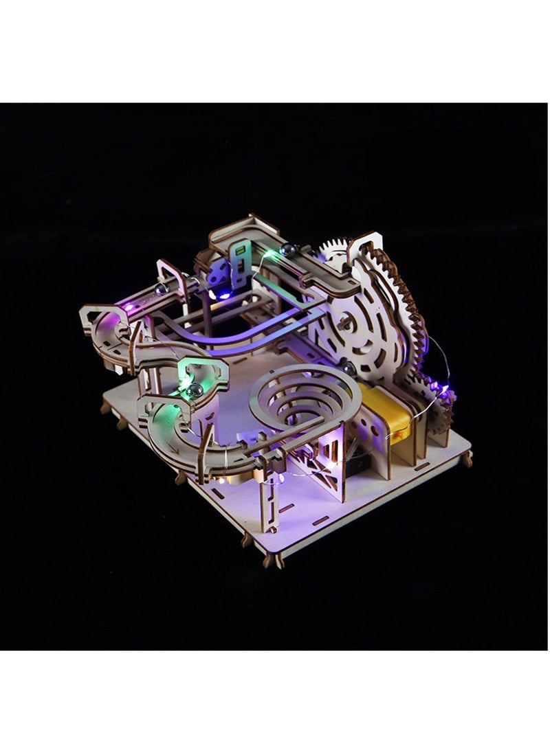 Hihonor - 3D Wooden Puzzle with LED Lamp for Kids - A DIY Mechanical Puzzle Assembly Kit for Model Building and Wood Crafting, Ideal for Boys and Girls - Image 1