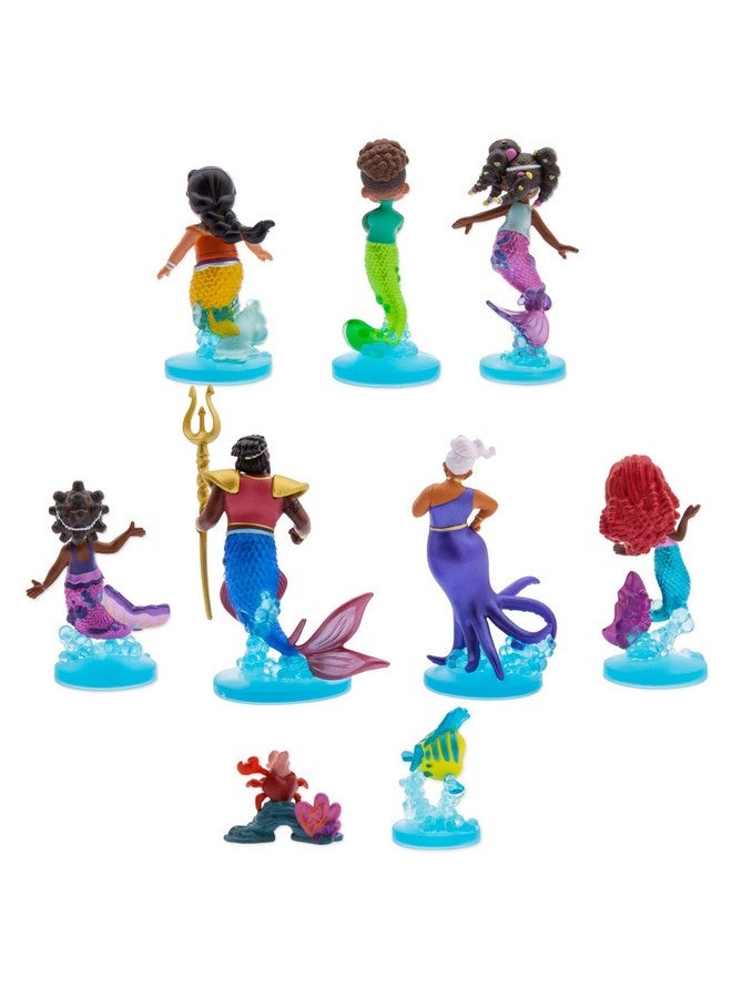 Disney store مجموعة لعب ديلوكسي الرسمية من ديزني ستور لشخصية أرييل - مع أرييل، تريتون، أورسولا والأصدقاء - شخصيات وألعاب مائية - Image 2
