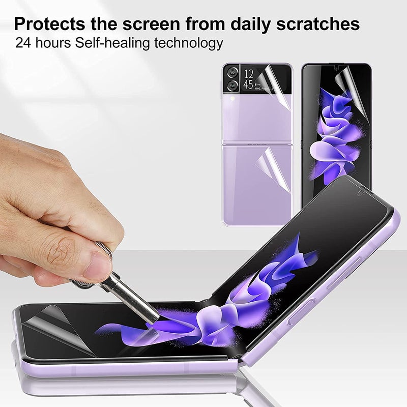 XTRENGTH Advanced HD+ Front & Back Ultra Thin Unbreakable Screen Protector for Samsung Galaxy Z Flip 7 5G - Edge to Edge Full Mobile Coverage with Easy Installation Kit (Anti-Scratch) - Image 5