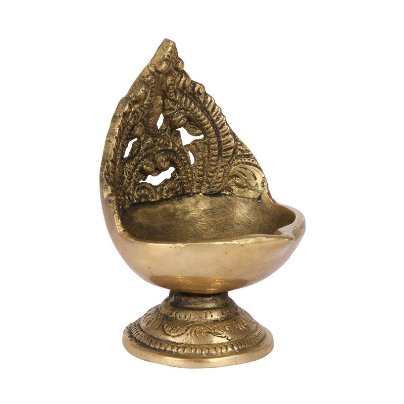 ARTVARKO Artvarko Big Brass Diyas for Pooja Deepak for Puja Aarti Oil Lamp Pooja Articles Home Dcor Item Showpieces House Warming Decoration Religious Diwali Gifts 4 Inch  - Image 2