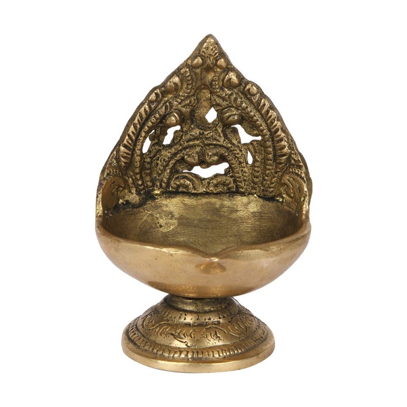 ARTVARKO Artvarko Big Brass Diyas for Pooja Deepak for Puja Aarti Oil Lamp Pooja Articles Home Dcor Item Showpieces House Warming Decoration Religious Diwali Gifts 4 Inch  - Image 1