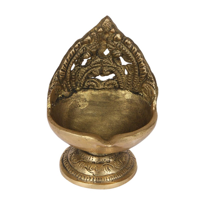 ARTVARKO Artvarko Big Brass Diyas for Pooja Deepak for Puja Aarti Oil Lamp Pooja Articles Home Dcor Item Showpieces House Warming Decoration Religious Diwali Gifts 4 Inch  - Image 5