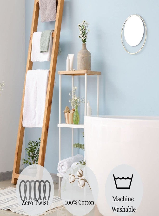 Anne Klein 6-Piece Reverie Towel Set, 2 Bath Towels, 2 Hand Towels, 2 Wash Cloths, 100% Cotton, Grey - Image 3