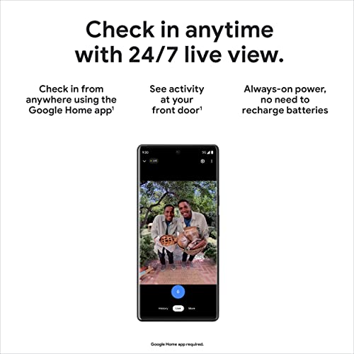 Google Nest Doorbell - (Wired, 2nd Gen) - Wired Video Doorbell Camera - Doorbell Security Camera - Linen - Image 2
