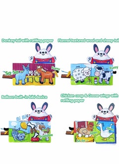 Y&D Baby Book Toys, Soft Books 6-12 Months, Touch and Feel Crinkle Cloth for Infants Toddler, Early Development Sensory Stroller Crib Toys Boy Girl (Farm Puppet)  - Image 3