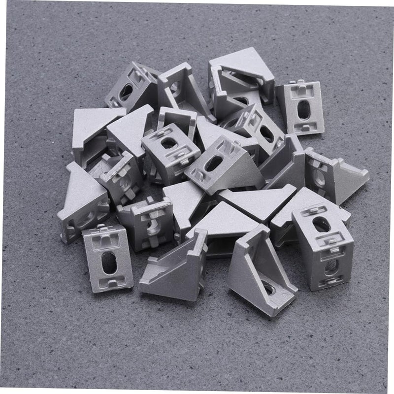 Heavy Duty Aluminum Extrusion Connector 20mm 20pcs Metal Corner Bracket for 3D Printer Router - Image 3