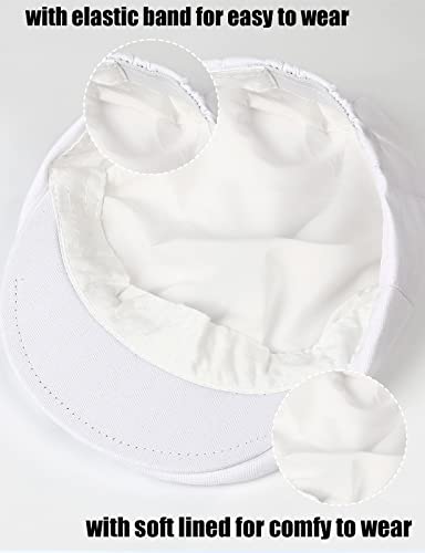 A&J DESIGN Baby Boy Baptism Hat White Vintage Driver Caps Fedora 3-6 Months - Image 5