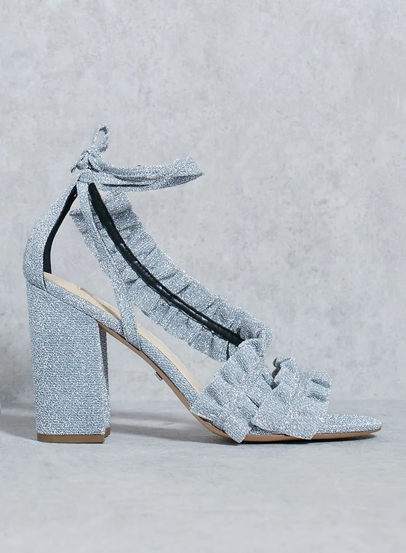 TOPSHOP Frill Block heel Sandal