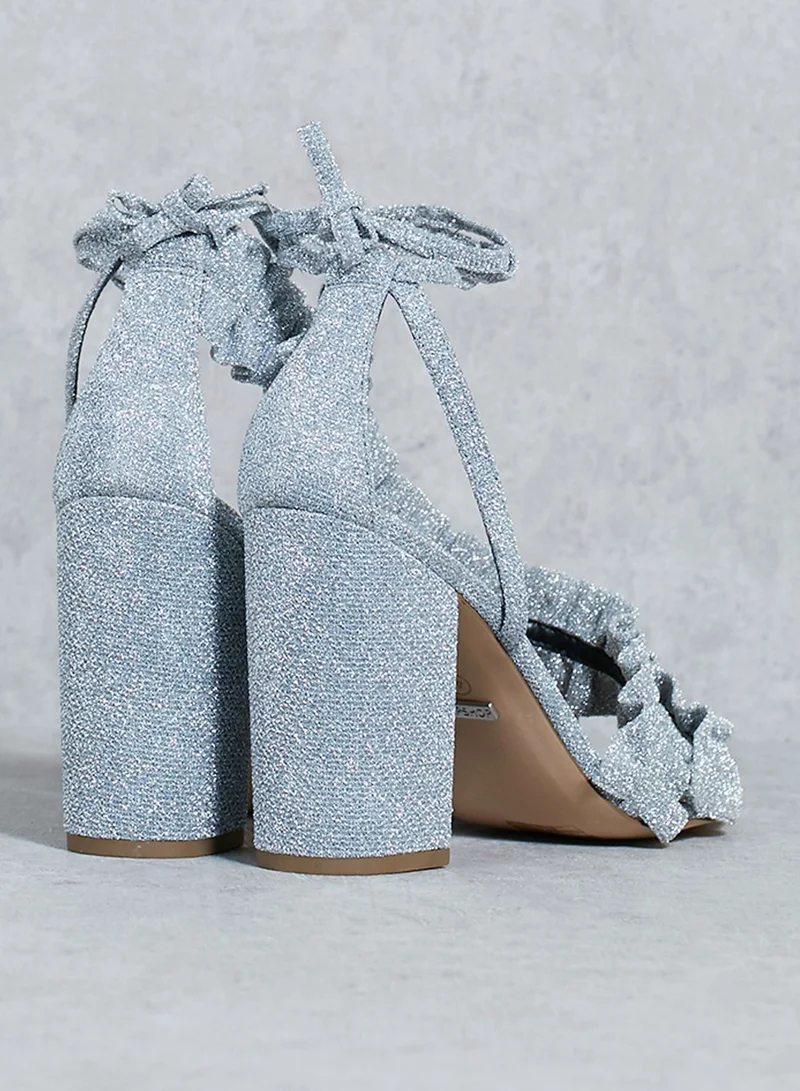 TOPSHOP Frill Block heel Sandal