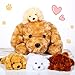 Skylety 5 Pcs Dog Stuffed Animal Puppy Stuffed with Babies Inside 1 Big Mommy with 4 Mini Baby Cute Soft Toy for Children Birthday Party Adopt a Puppy FavorGolden Retriever - Image 3