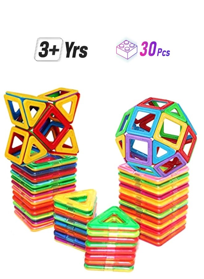 30-Piece Magnetic Building Blocks Set 30  - Image 1