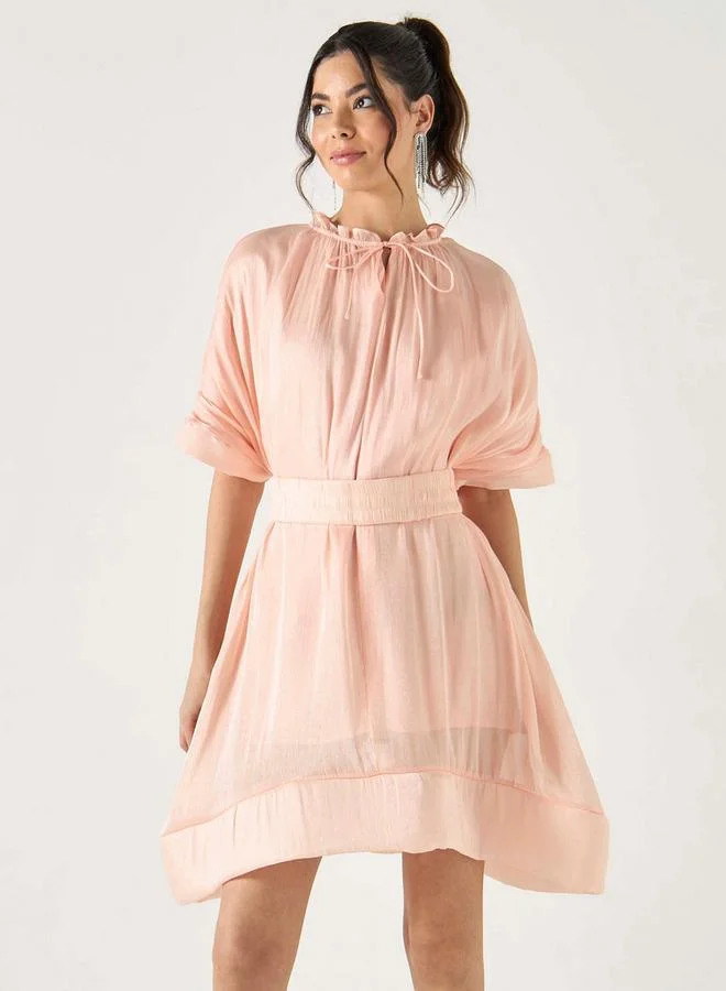 2Xtremz 2Xtremz Skater Dress with Tie-Ups and Extended Sleeves