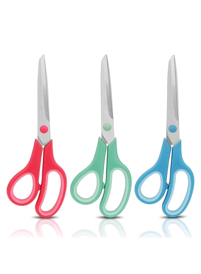 سونسر 3 قطع مقص 8 بوصة ناعمة مريحة قبضة مقابض شفرات حادة - Image 1