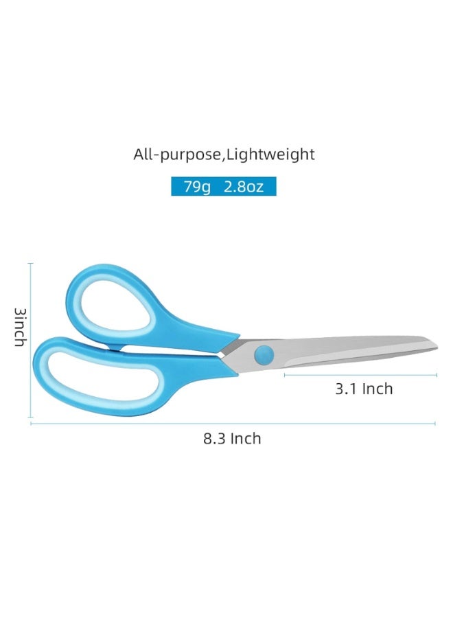 سونسر 3 قطع مقص 8 بوصة ناعمة مريحة قبضة مقابض شفرات حادة - Image 2