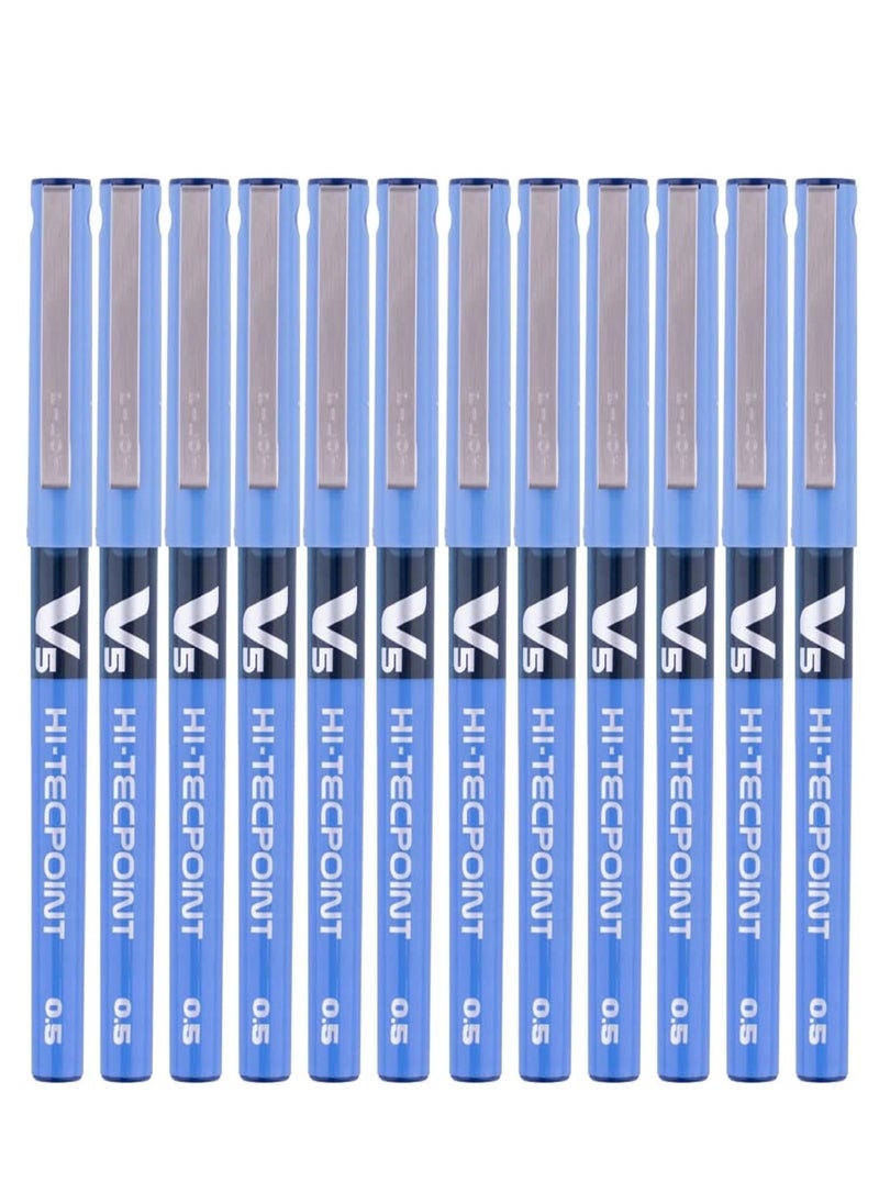 12-Piece Hi-tecpoint V5 Fine Rollerball Pen Blue Ink - pzsku/Z5CFE6A7CFA8632886506Z/45/_/1662370269/1b68a77c-4a35-43c4-a0b7-098247928b5c