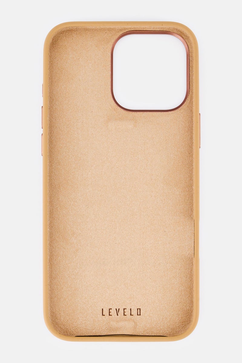 LEVELO iPhone 16 Pro Max Morohix Silicone Case With Grip, Brown - Image 3