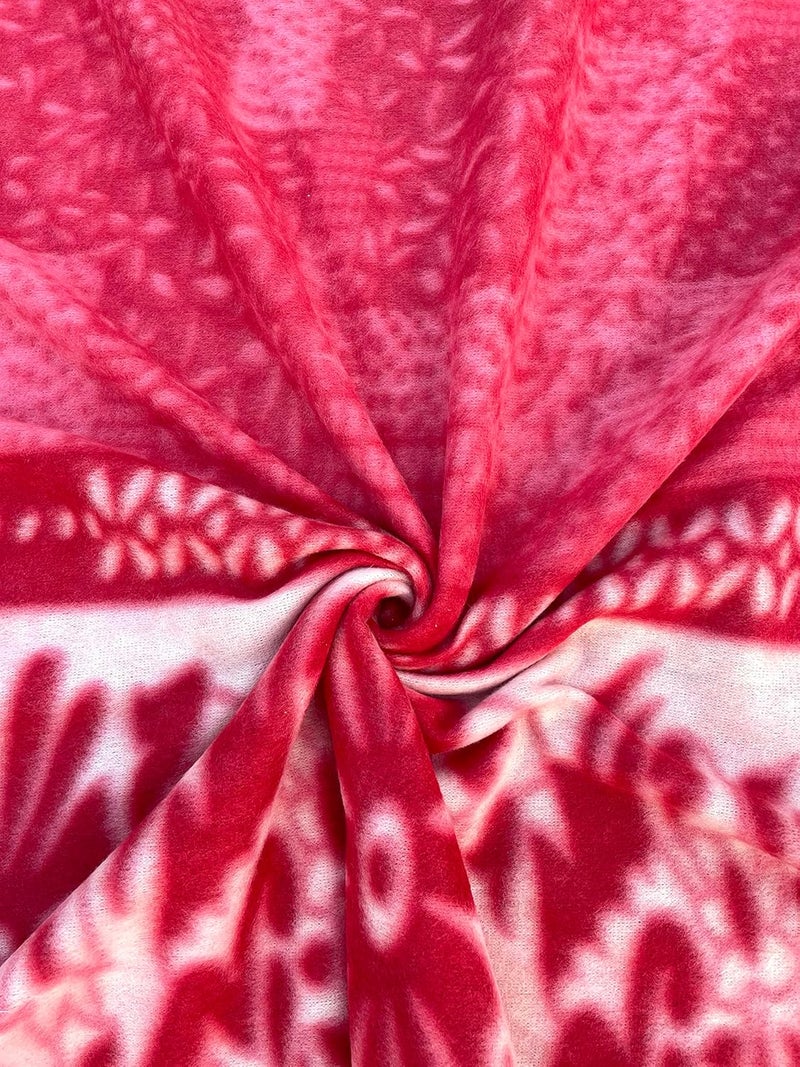 MORADO MORADO Double Bed Woolen Fabric Floral Quilt CoverDuvet CoverRajai CoverBlanket Cover for Winters 90X100 Inches Grey and Red Combo of 2 - Image 5