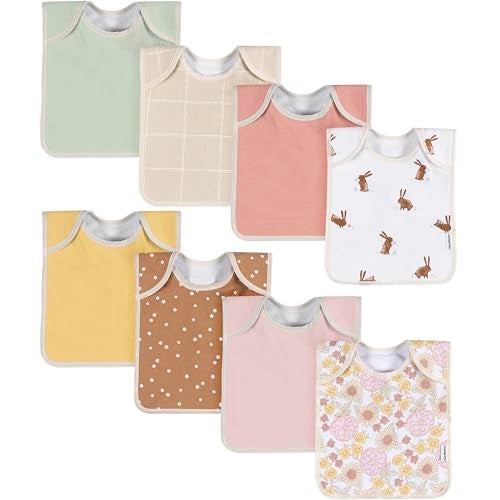 Gerber Baby Unisex Lap Shoulder Bibs 8Pack Multi Pink One Size - Image 1