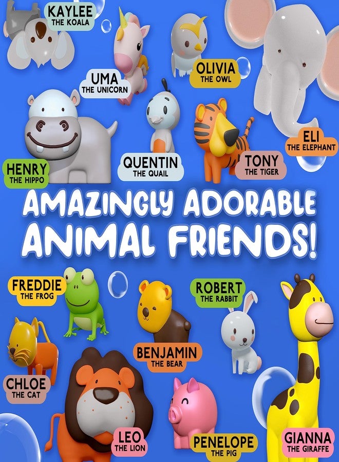 SplashEZ Mold Free Bath Toys for Babies & Toddlers, Animals No Hole Bath Toys for Kids, Toddler Gift, No Mold Bathtub Water Set for Kids, Pool, BPA-Free, Safe, Fun, Infant Ages 1 3 6 12 18 Months - Image 5