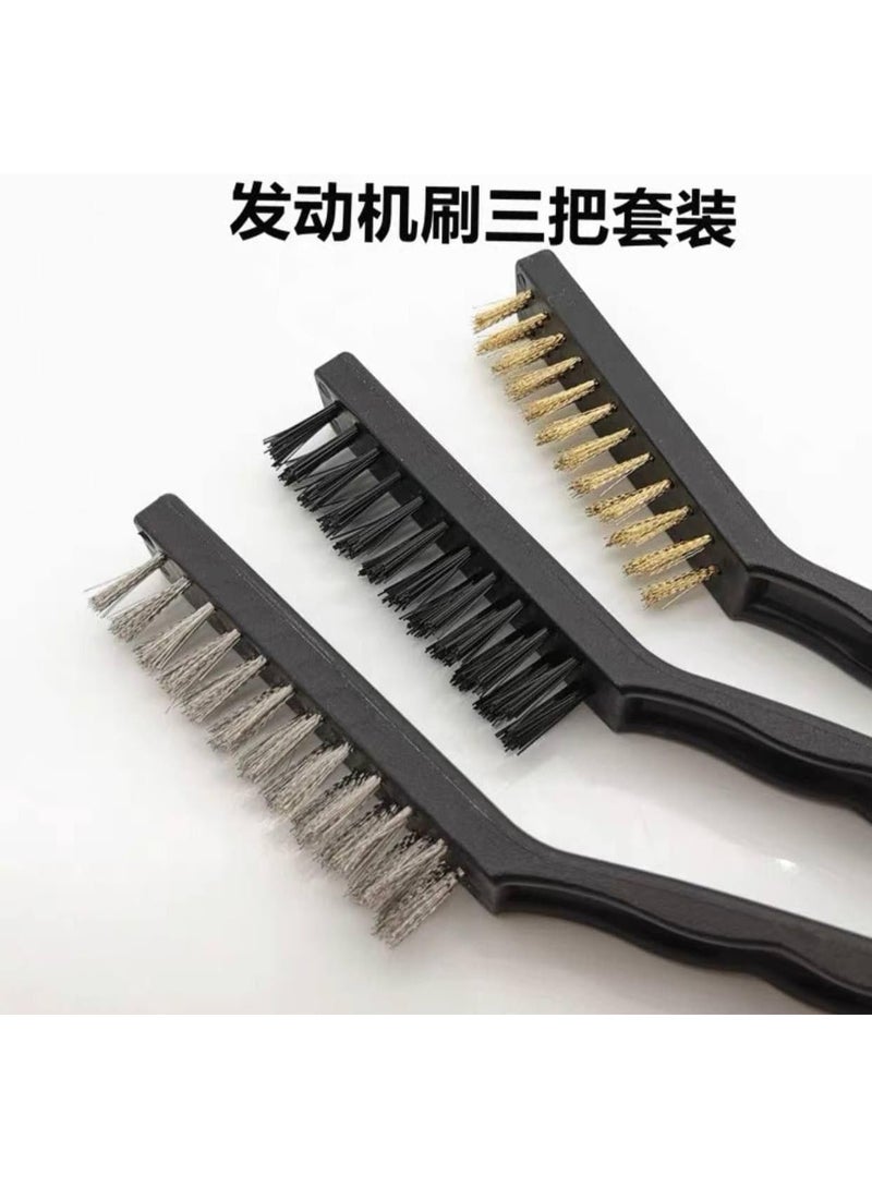 3-piece powerful cleaning brush set for removing rust from metals and hard surfaces - Image 1