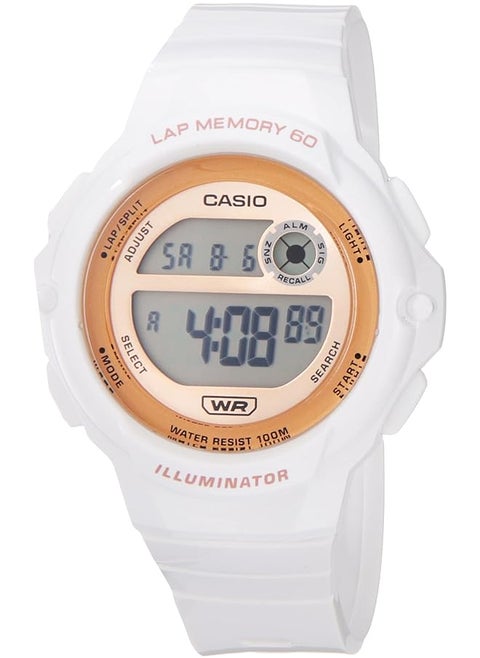 Women's Lap Memory 60 Illuminator Quartz Sport Watch With Resin Strap White 20 Model Lws 1200H 7A1Vcf White Sport