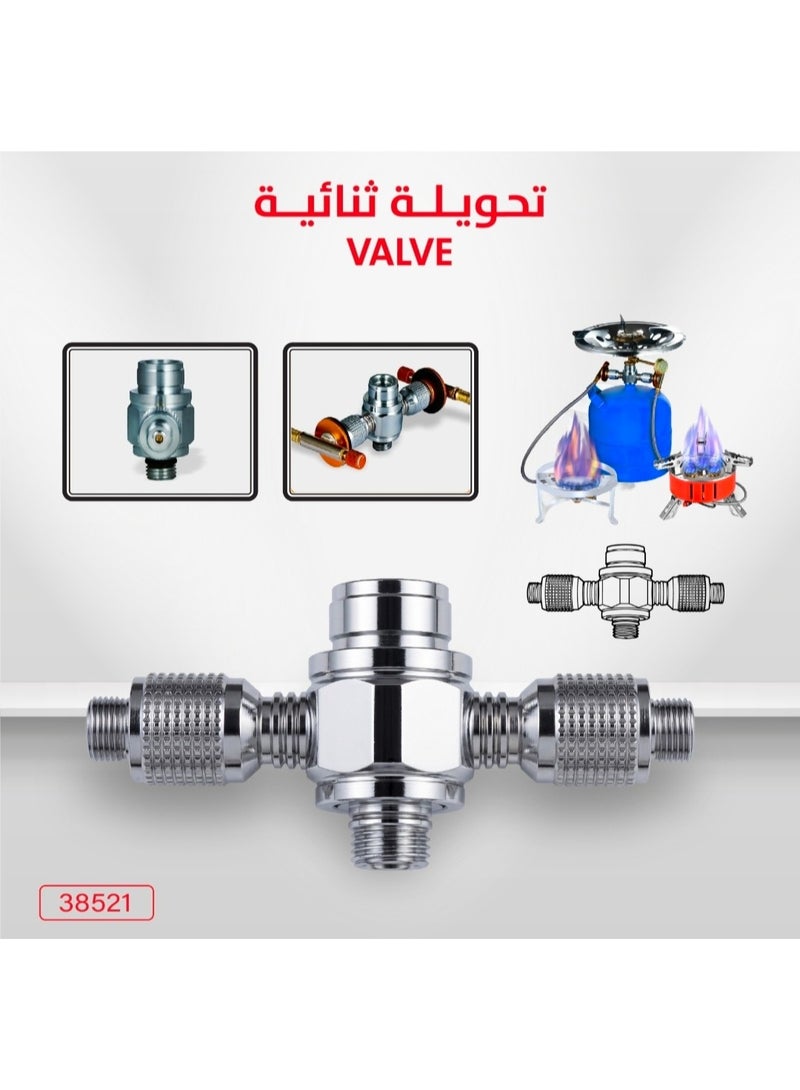 2-Port Stainless Steel Butterfly Valve Gas Cylinder Valve Davor Adapter CM-38251